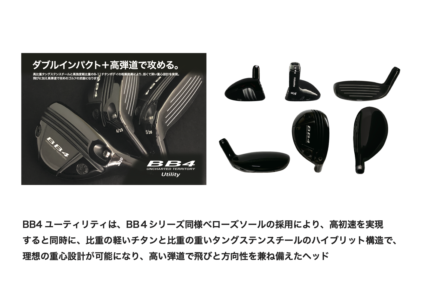 ユーティリティクラブ BB4 6Uのみ BB4UT |ゴルフクラブヘッドの企画・開発・販売 株式会社